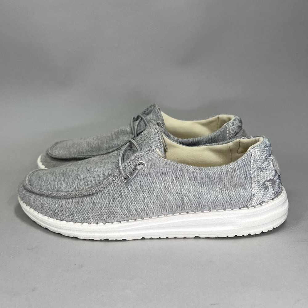 Hey Dude Wendy Stretch Shoes Women's Size 9 Fleece Glacier Gray Slip On Sneakers - Picture 4 of 10